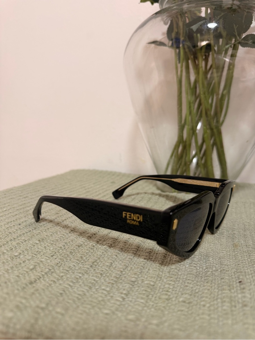 Fendi Black Cat-Eye Sunglasses with Dark Lenses - Picture 2 of 6
